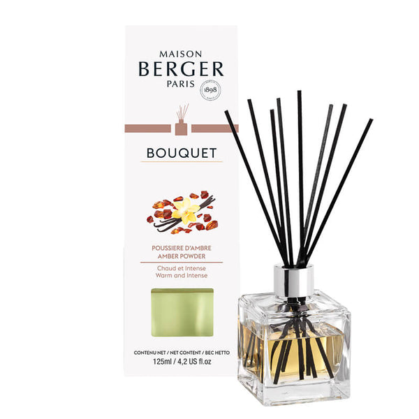 Maison Berger - Pálcás Diffúzor Cube 125ml - Púderes Ámbra